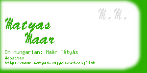 matyas maar business card